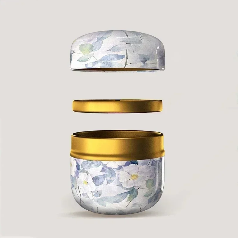 Tea Containers tea tin box tea canister Tea Box Candle Cans Small Tin Mini Portable Storage Boxes