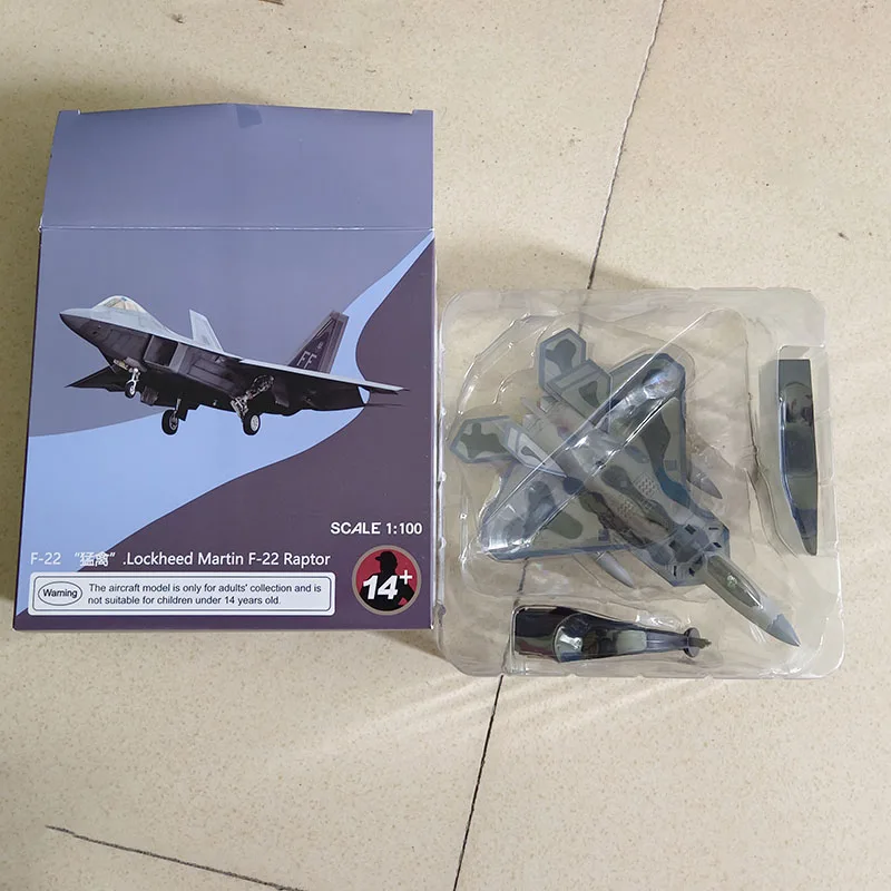F22 【その他】 1/100 🏁 スケール戦闘機飛行機モデルのおもちゃディスプレイコレクション