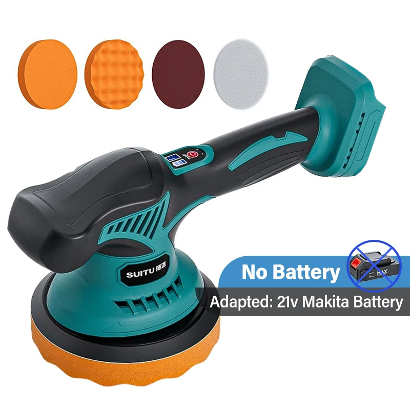 Cordless Polisher 5500RPM 8 Gears Rechargeable Car Polishing Machine Electric Rotary Tool For Makita 21V Battery (No Battery) car polisher