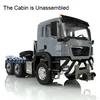 6X4 LESU 1/14 RC Tractor Truck Metal Chassis KIT Cabin Radio Control Vehicle Winch Warning Lights Tamiyaya Model Toys THZH1035 1