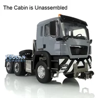 6X4 LESU 1/14 RC Tractor Truck Metal Chassis KIT Cabin Radio Control Vehicle Winch Warning Lights Tamiyaya Model Toys THZH1035 1