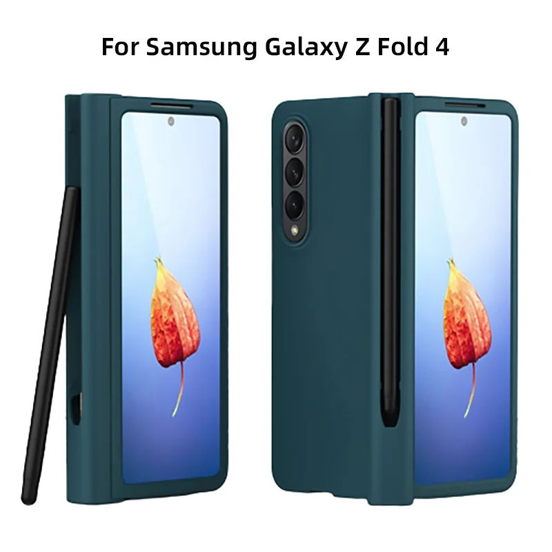 Funda Samsung Slim con S Pen Crema Galaxy Z Fold 5 - Funda de