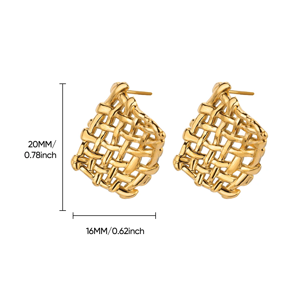 Stainless Steel Earrings for Women Gold Wedding