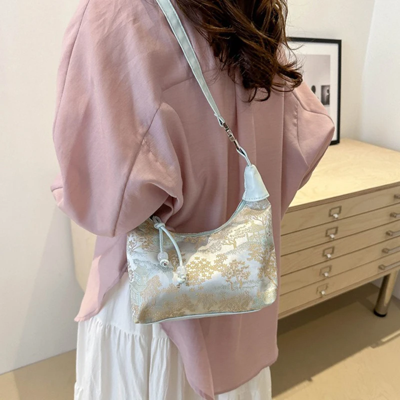 New Style Fine Embroidery Ladies Handbags Summer Fashion Shoulder Bag Crossbody Daily Party Tote Handbag for Women