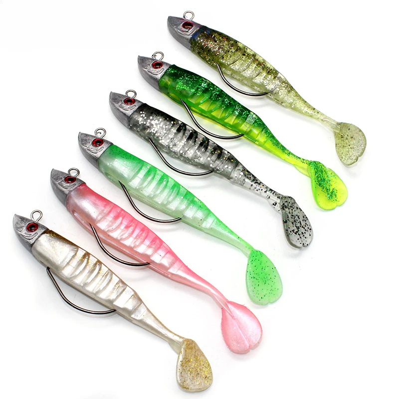 Weiche Silikon köder Wobbler 15,5mm 130g/mm 26g Seefischerei Weich köder flexible Swimbait Peche für Bass Hecht