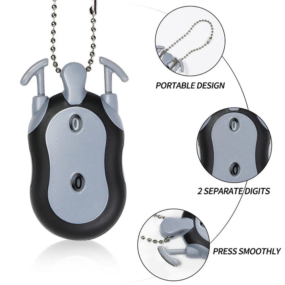 스퀘어 골프 스트로크 샷 퍼트 스코어 카운터 - 이중 숫자 골프 스코어러 야외 훈련 액세서리