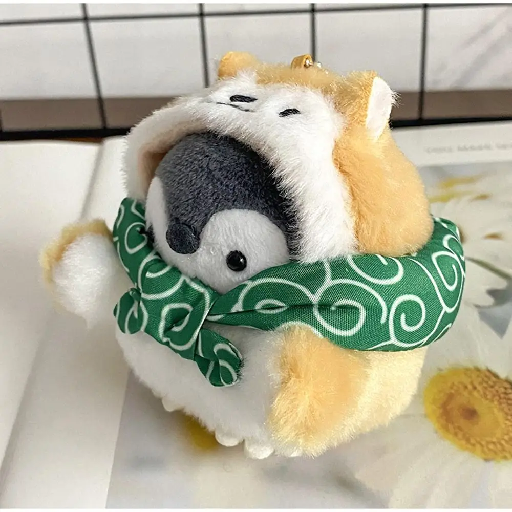 Plush Keychain Cute Penguin Plush Key Ring Tourist Hat Penguin Keychain For Girls Gifts Creative School Bag Keychain