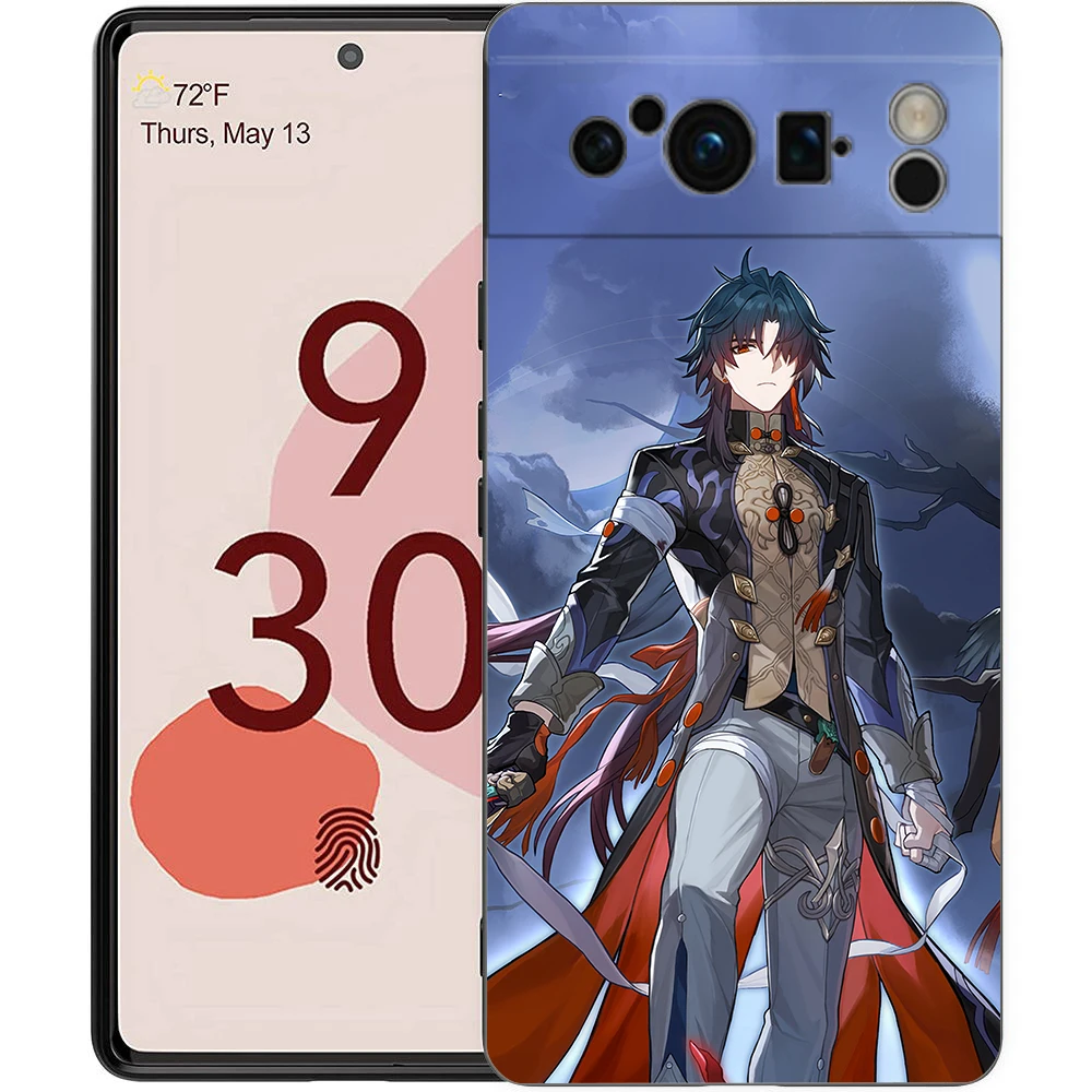 Honkai Star Rail Blade Jing Yuan Black Soft Shockproof Silicone Phone Case