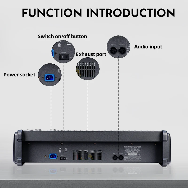 폴킷슨 CMS1600-3 16채널 휴대용 믹싱 콘솔 전문 오디오 믹서 (DSP 효과 탑재, 무대 음향, KTV, 가라오케용)