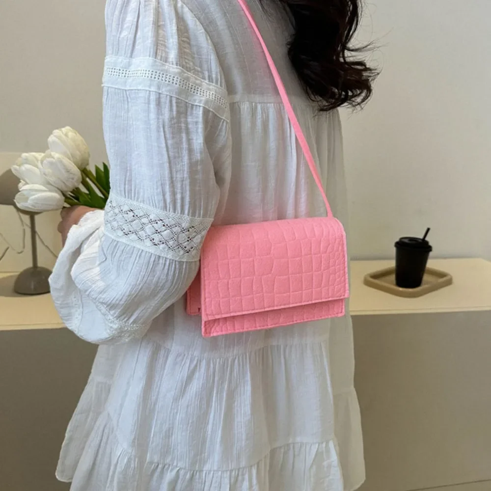 2023 Crossbody Bags for Women Felt Summer Texture One-shoulder Armpit Bag Handbag Сумка Женская