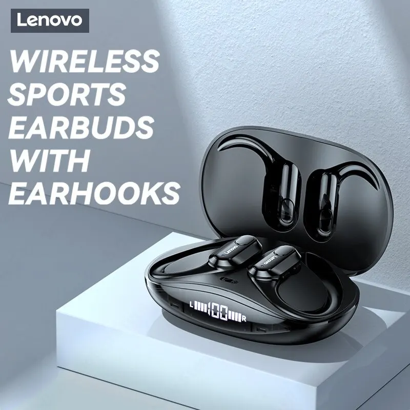 Lenovo XT80 Sports Wireless Headphones Mics Button Control LED Power Display Hifi Stereo Sound wireless headphones