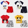 New Disney Baby Kids Clothes Set Mickey Mouse Print T-shirt+short Two Piece Fashion Children Girl Boy Tracksuit 100% Cotton Sets 5