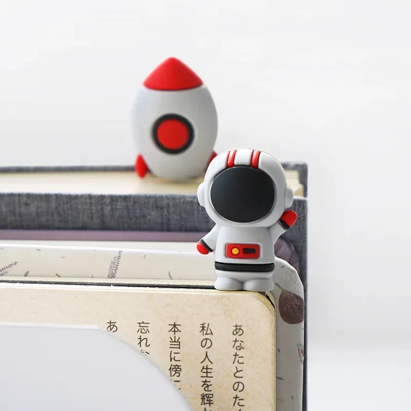 3D Space Rocket Bookmark Astronaut Metal Bookmarks Creative Stationery Gift for Students Who Love Reading metal bookmark,bookmarks stationery supplies