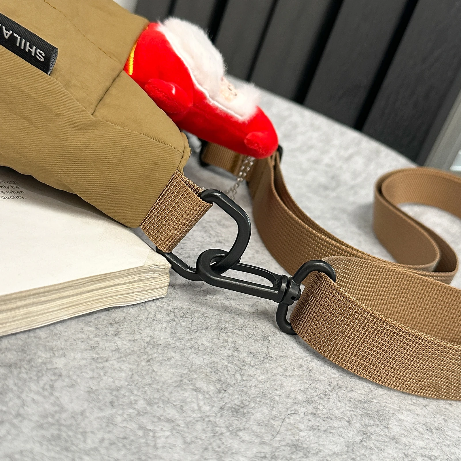 Nylon Quilted Sling Bag Adjustable Strap Soft Dumpling Bag Embroidery Crossbody Bag Travel Shopping Date Work Bag