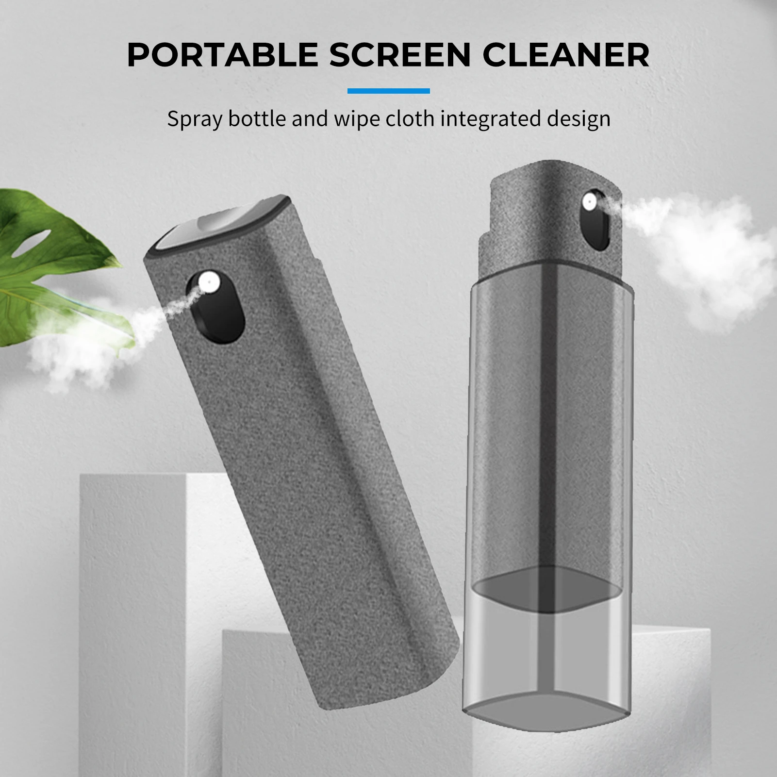 Cuña Ocupar papel 2 In 1 Phone Screen Cleaner Spray Computer Mobile Phone Screen Dust Remover  Tool Microfiber Cloth For iPhone iPad Apple Polish - AliExpress