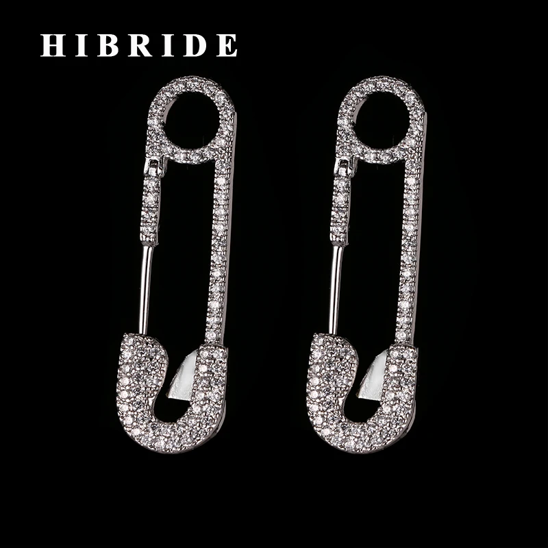 

Fashion Classic Women Wedding Hoop Earrings Brincos AAA Cubic Zircon Micro Pave Gold Color boucle d'oreille femme E-391