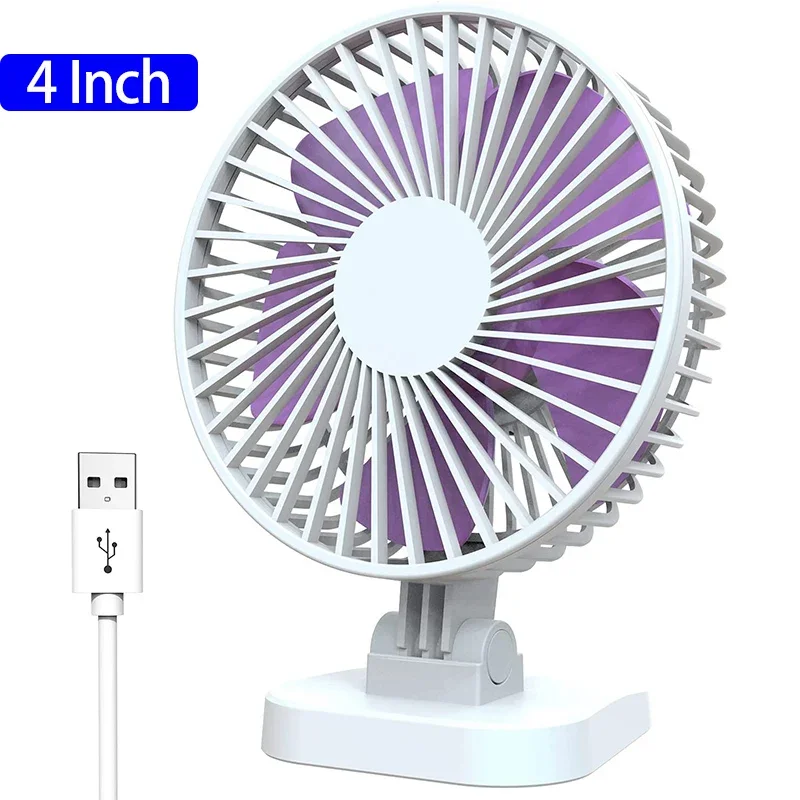 Mini Fan 4 Inch Desk Fan USB Powered for Office Study Bedroom