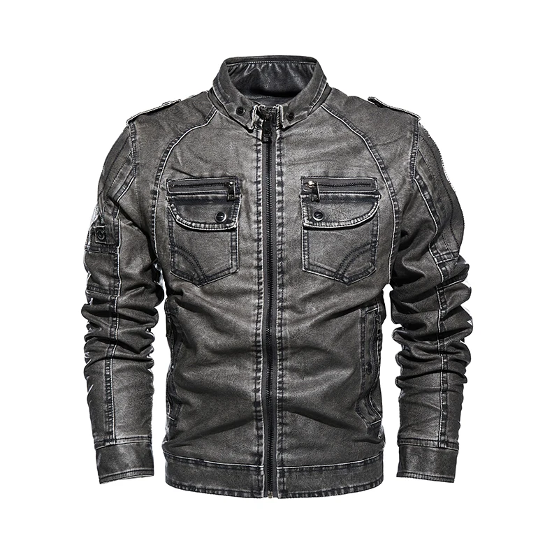 Men's PU Leather Jacket Image 3