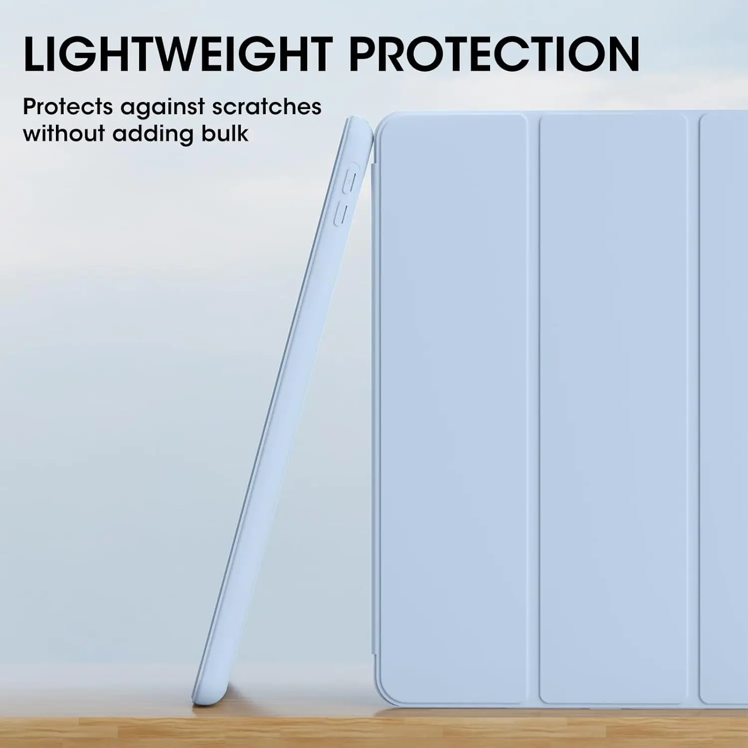 Tri-Fold Flip Case Magnetic Stand PU Leather Protective Cover