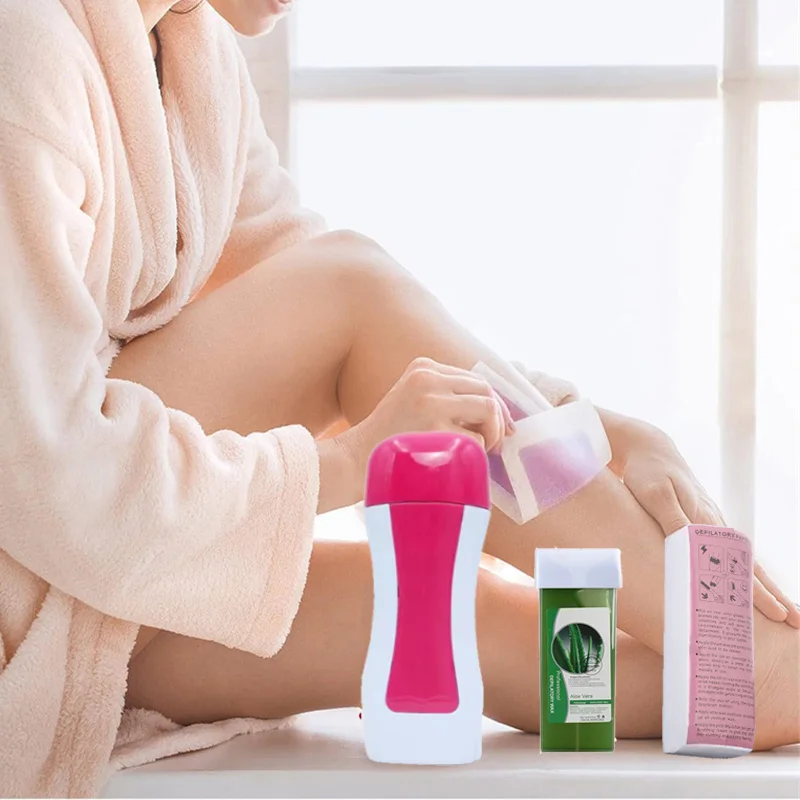 Portable Handheld Electric Heating Wax Machine Body Hair Removal Kerotherapy Hot Wax Roller Chest Arm Leg Hair Depilator Tool