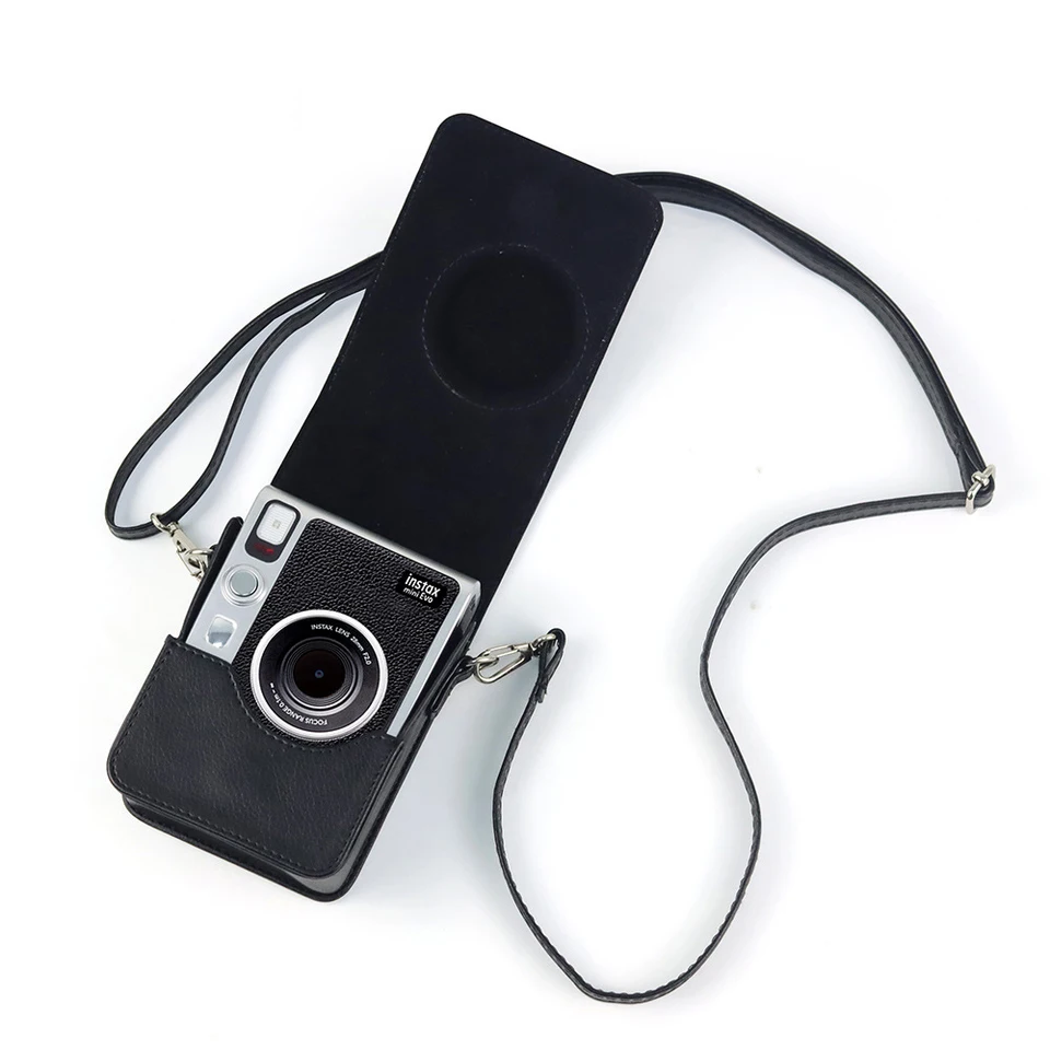 Siliconen beschermhoes voor Instax Mini EVO-camera, zachte rubberen anti-drop anti-slip beschermhoes voor Mini EVO Instant Camera, Zwart, Siliconen beschermhoes voor Instax Mini EVO Camera