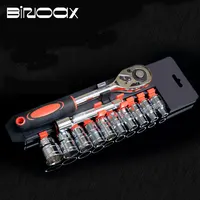 12 Pcs Ratchet Socket Wrench Kit Universal Repair Tool Multi-Function 8-32mm Wrench Home Quick Release Reversible 1
