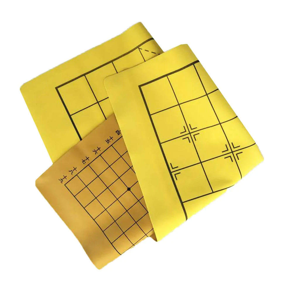 Go Chess 19 Road Chessboard 44cm*47cm*0.1cm and Chinese Chessboard Old Game of Go Weiqi Board PU and Plush Board Game