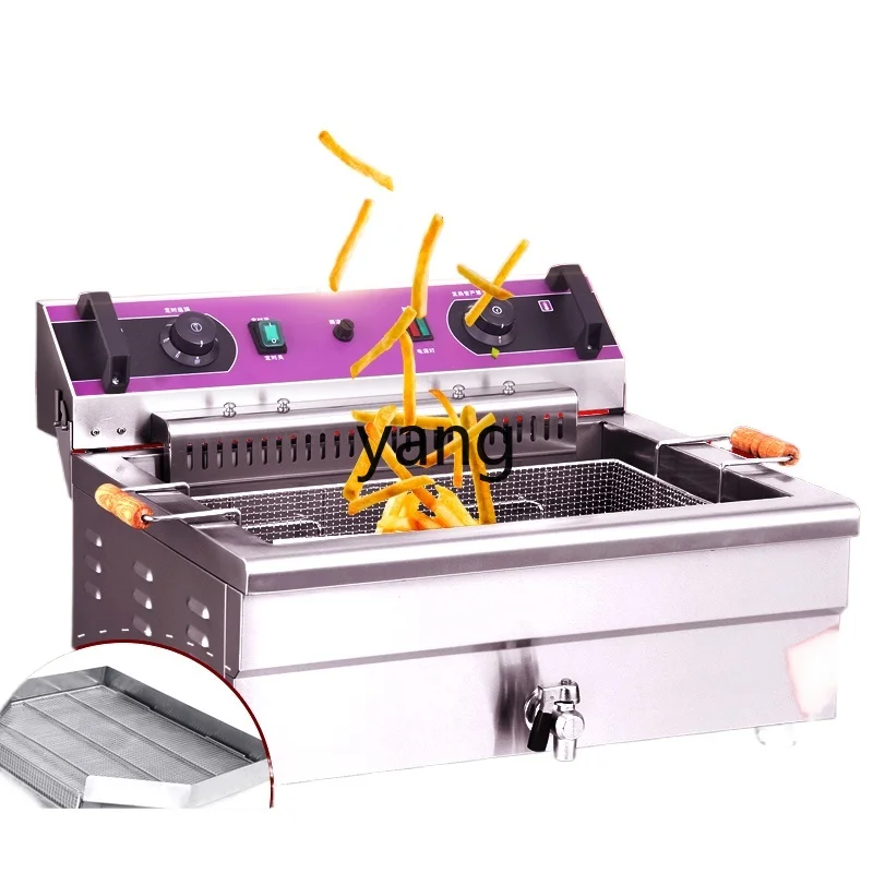 CX Commercial Large Capacity Deep Frying Pan Horizontal Bar Fried Dough Sticks Machine Automatic Fried Machine