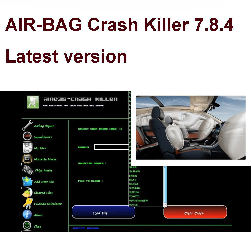 AIR BAG AIR-BAG Crash Killer 7.8.4 Crash Data from ECU Dumps Service Tool for Toyota FOR Renault Car Software Online PK Renolink