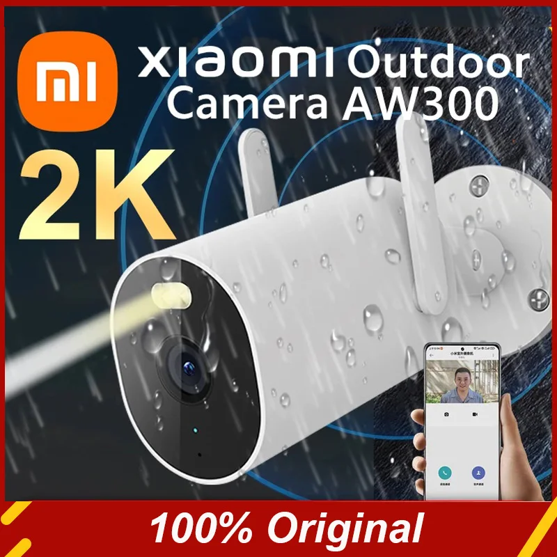 Xiaomi Mijia Smart Outdoor Camera AW300 IP66 2K Full Color Night Vision WiFi Video Surveillance Webcam Human Detect Mi Home APP