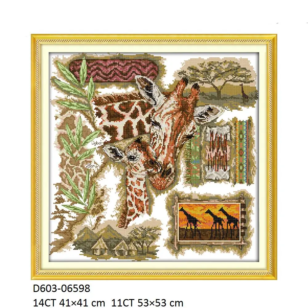 Domesticated Animal Cross Stitch, Horse, Tiger, Elephant, Giraffes, Herding Dog, D365, D536, D601, D602, D603, D720, D816