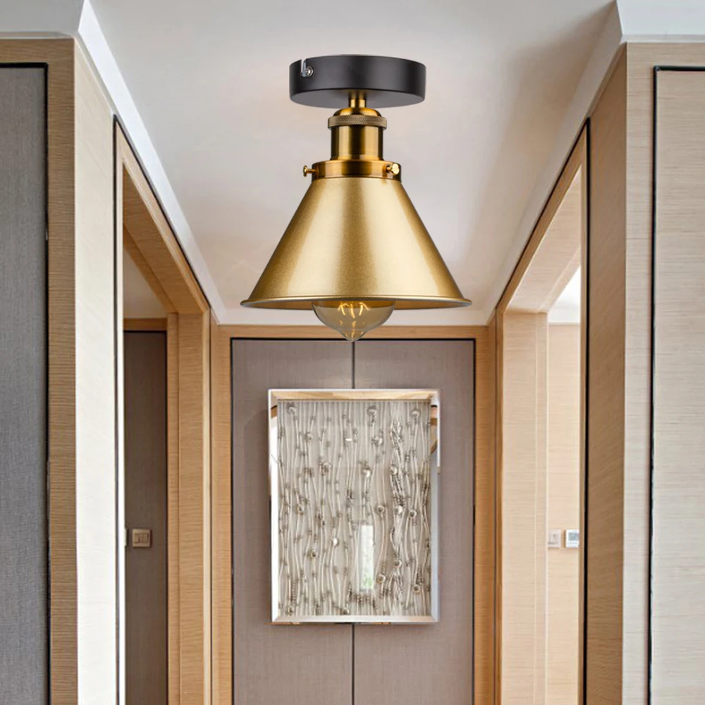 Modern Chandelier Vintage Brass Glass Pendant Lamp American Style Creative Amber Glass Hanging Light Ceiling Lighting Fixtures for Restaurants Bar Coffee Shop Farmhouse Bedroom Hallway ( Size : F 22*3