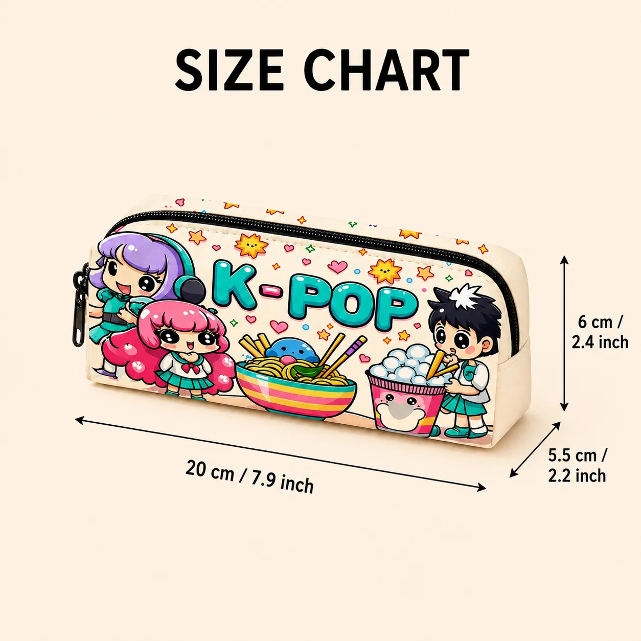 Astuccio Kpop con Cartoni Animati, Grande Capacità, per Ragazze e Studenti, Borsa Porta Cancelleria, Regalo per il Ritorno a Scuola - immagine 6