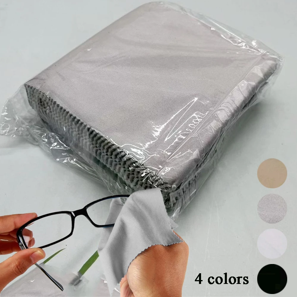 

100Pcs/Pack Microfiber Glasses Cleaning Cloth Lens Glasses Cleaner Cloth Sunglasses Phone Screen Clean Wipes Eyewear Accessories