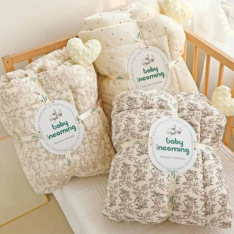Baby Thick Warm Comforter Dot Designs Cotton Blanket Large for Autumn Winter