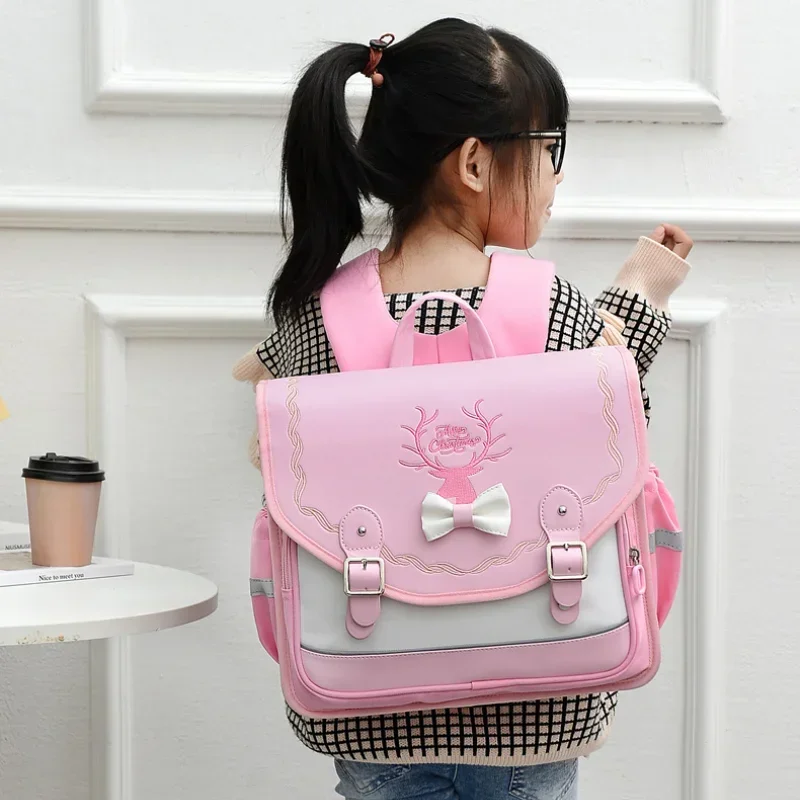 School Bags Girls Orthopedic Backpack Cute Waterproof SchoolBag for Teenage Flip Book Bag Student Grade 1-3 Mochilas Infantil 3