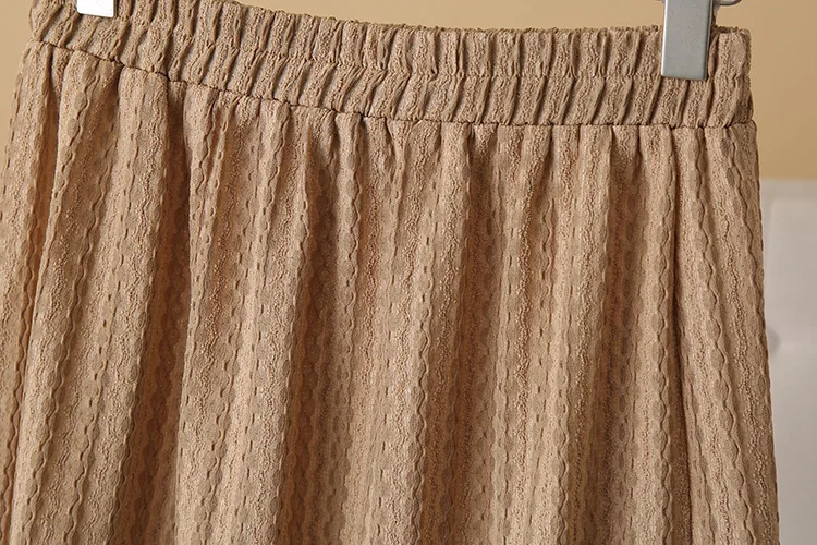 100KG Summer Long Skirt New Casual three-dimensional Patterned Plus Size Women's mid-length A-line Skirt 1653