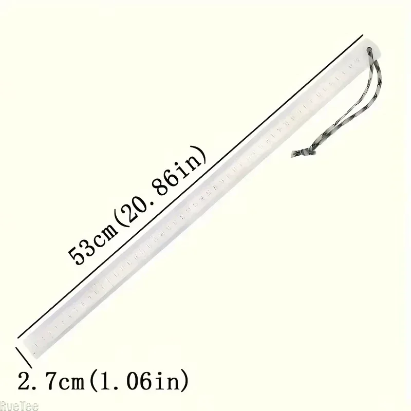 Premium 20-Inch Dual-Scale Stainless Steel Ruler with Enhanced Durability and Convenient Lanyard