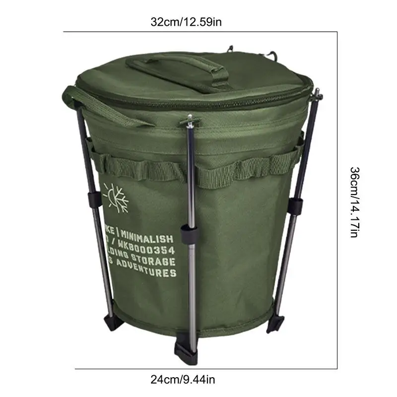 Insulated Bucket Cooler 20L Foldable Outdoor Camping Ice Bucket Camping Container For Car Portable Waterproof Inner Layer