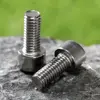 10Pcs Stainless Steel Bicycle Screws for Most Mountain Bike Water Bottle Holder Cages Racks Enhancement M5*12 Hexagon Bolt Screw 6
