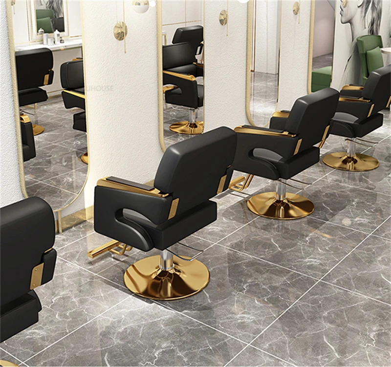 Description Picture 6 of itemModern Barber Chairs Barber Shop Fashion Special Barber Chair Simple Salon Furniture for Beauty Salon Hairdressing Perm Chairs