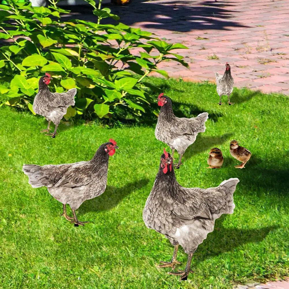 

Great Double-sided Printing Realistic Yard Art Sculpture Rooster Decor for Garden Rooster Decoration Rooster Decor