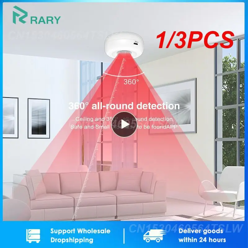 

1/3PCS Tuya WiFi PIR Motion Sensor Wireless Infrared 360 Detector Security Anti-theft Alarm Human Body Sensor APP Remote