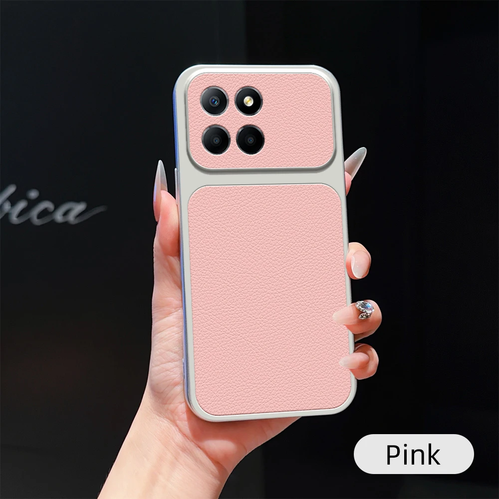 Luxury Leather Matte Back Cover with Lens Protection