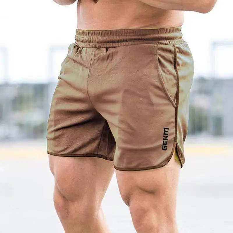Men Fitness Bodybuilding Shorts Summer Gym Workout Breathable Mesh Quick Dry Sportswear sports shorts