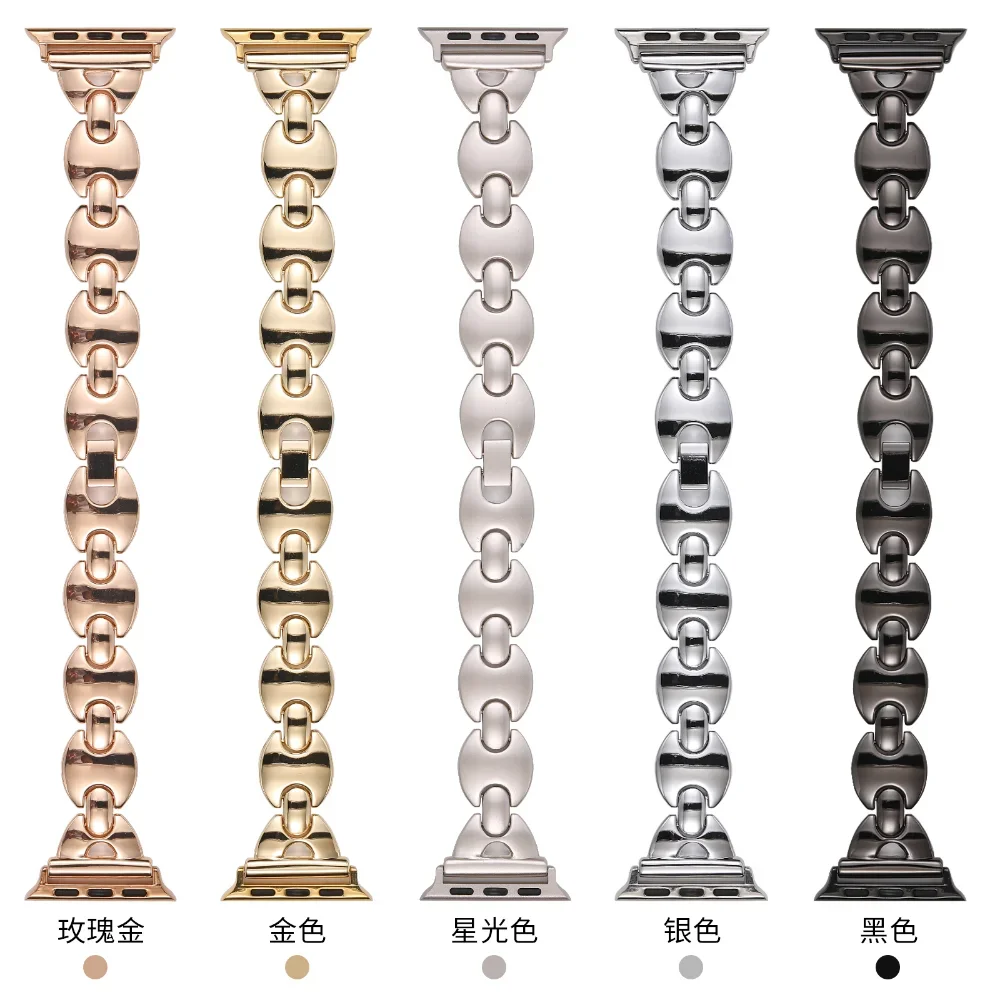 Metal Strap for Apple Watch Band 45mm 41mm Ultra 49mm Bracelet Watchband iWatch Series 9 8 7 6 5 3 SE 2 44mm 40mm 42mm 38mm Band