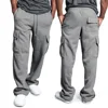 Mens Sweatpants Straight Fit Joggers for Sports and Streetwear Loose Oversized Drawstring Long Pants Men Multi-pocket Pants 1