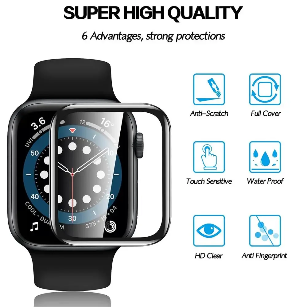 Screen Protector For Apple Watch Series 9-8-7-6 5 4 Se ultra-2 49mm 41mm 45mm 40mm 44mm 3D (Not Tempered Glass) Film Accessories