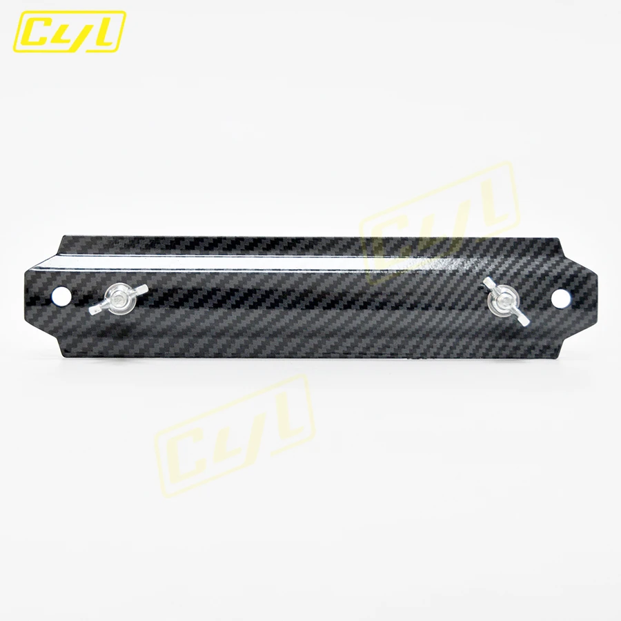 JDM Universal Aluminium Carbon Film Battery Tie Down Fasten Bracket Holder With Stainless Tray Hooks