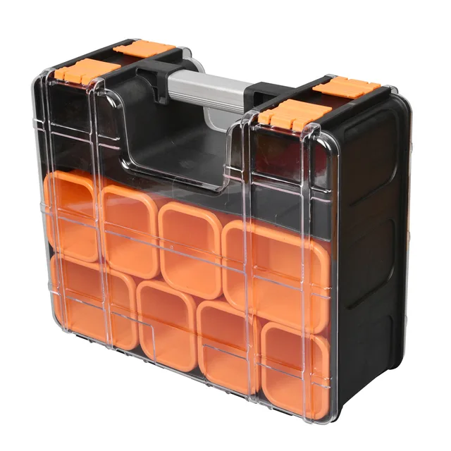 Double-side Parts ToolBox Portable Parts Box Screw Storage Box
